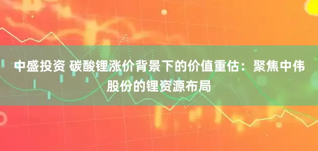 中盛投资 碳酸锂涨价背景下的价值重估：聚焦中伟股份的锂资源布局