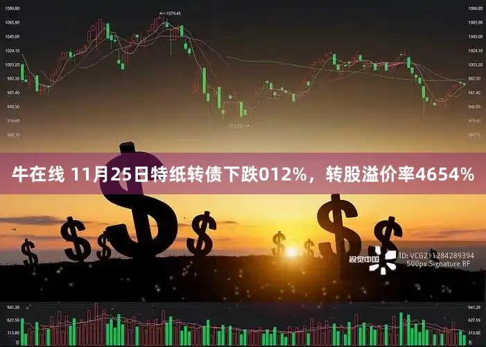 牛在线 11月25日特纸转债下跌012%，转股溢价率4654%